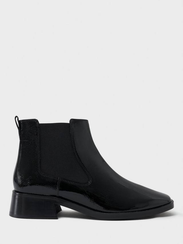 Челси ботинки из кожи с квадратным носком Crew Clothing, Black