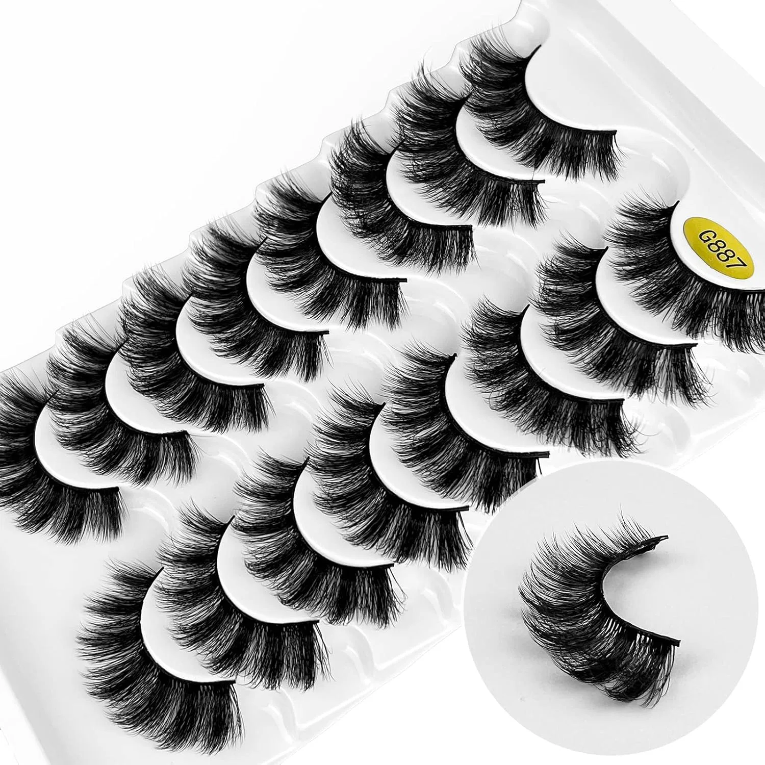 Набор накладных ресниц KOKAY, 8 пар, DD Curl, 15 мм Kokay