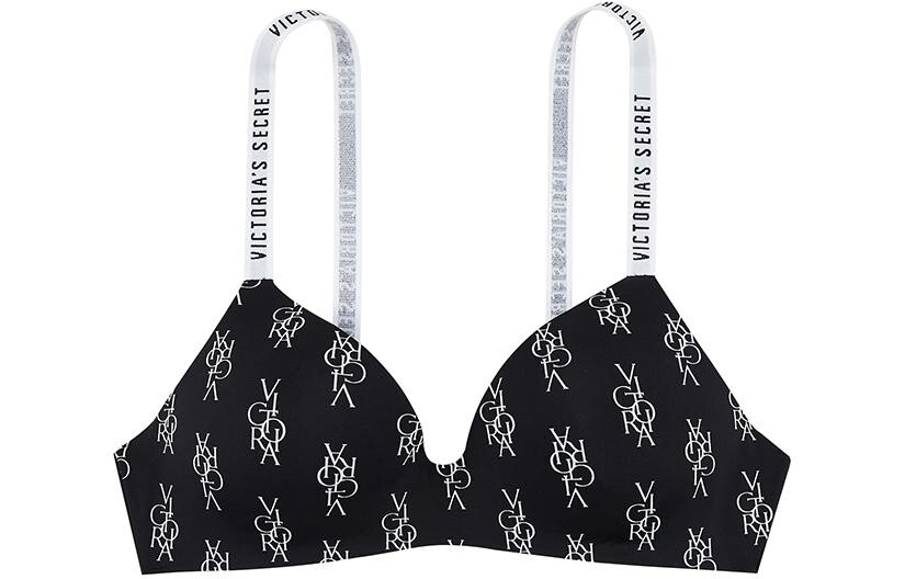 

Женский бюстгальтер Victoria's Secret, цвет Black monogram print