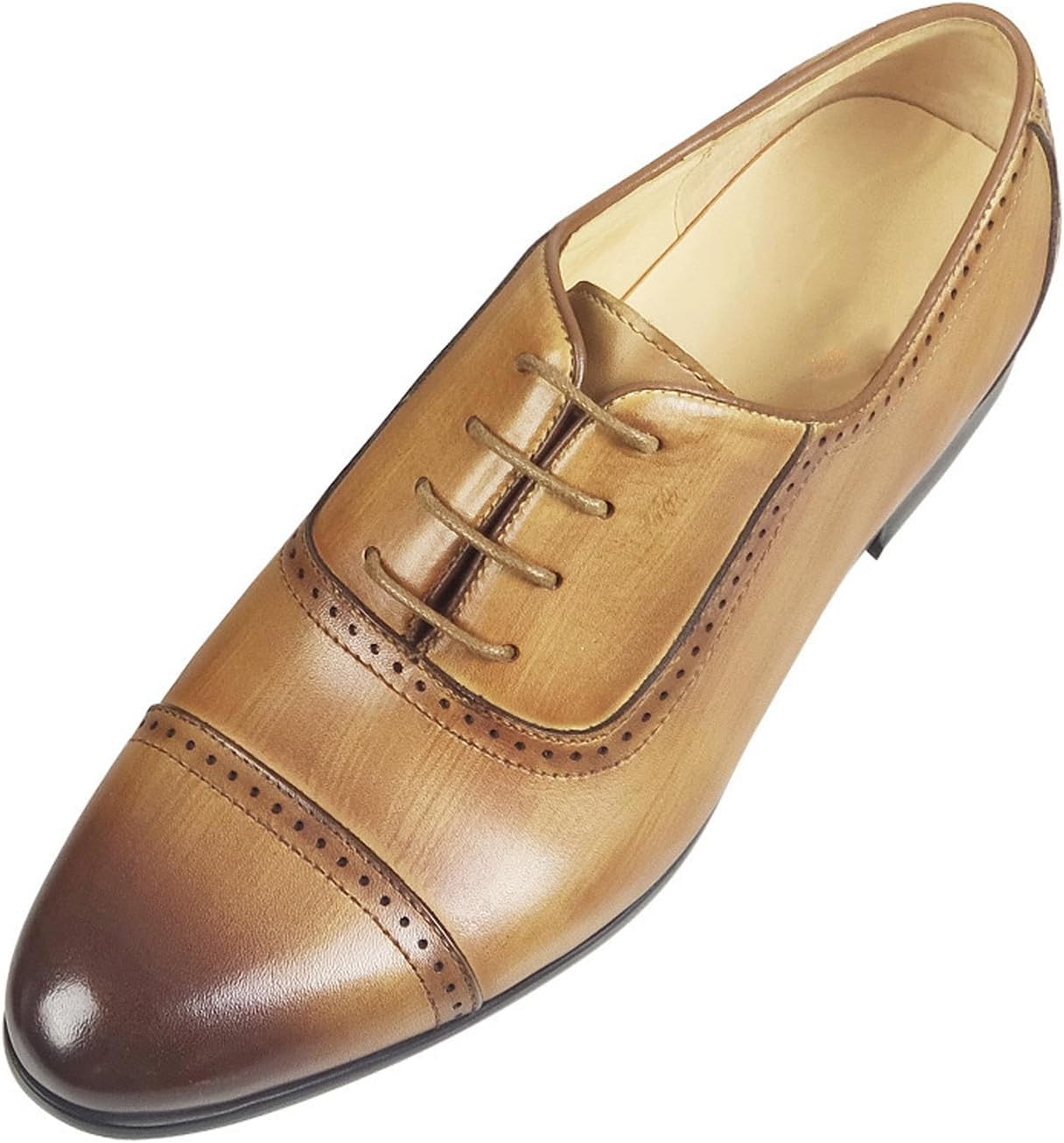 

Мужские броги с крыльями, оксфорды, туфли- дерби из натуральной кожи для костюма, подходящие для свадеб и работы Santimon, коричневый