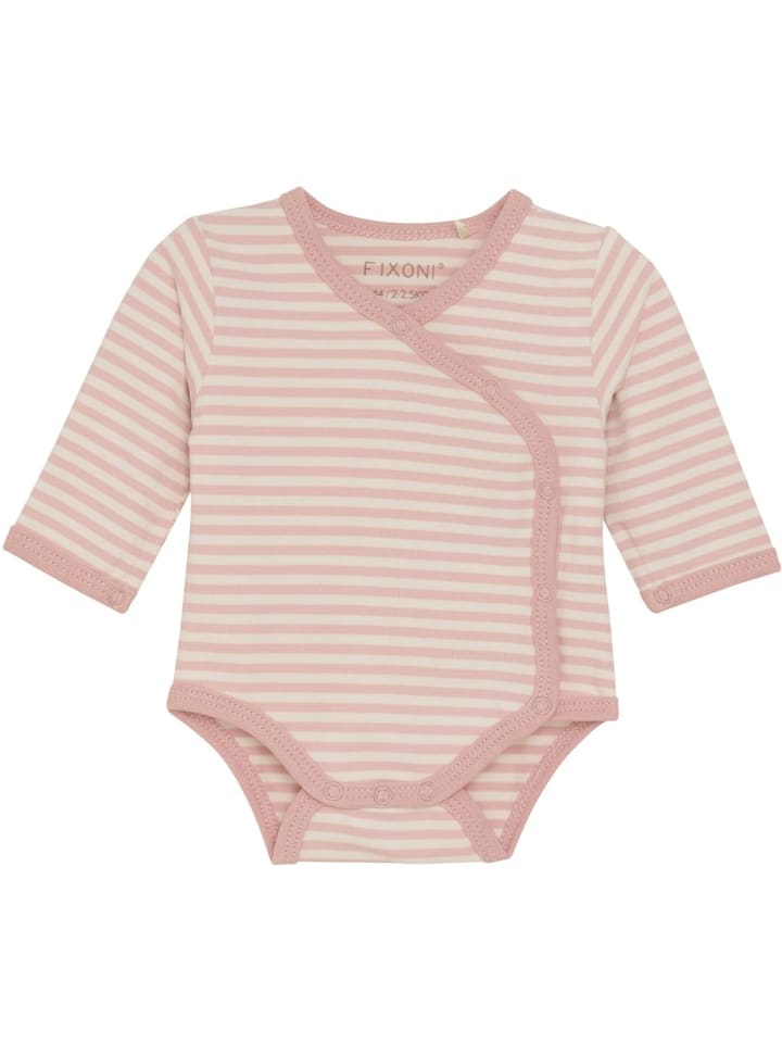 

Fixoni Детский боди-шарф "Wrap Body LS Y/D Stripe" розового цвета