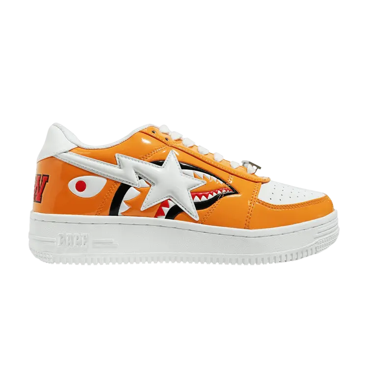 

Кроссовки BAPE Bapesta Low M1 'Shark Face - Color Block', оранжевый