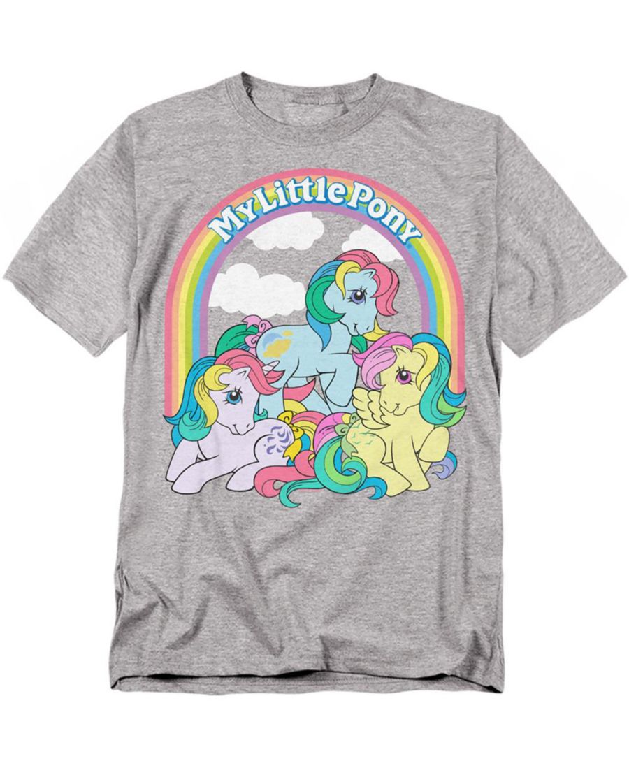 

Футболка большого размера в стиле ретро "Под радугой" из мультфильма "Мой маленький пони" Hasbro+, Athletic heather