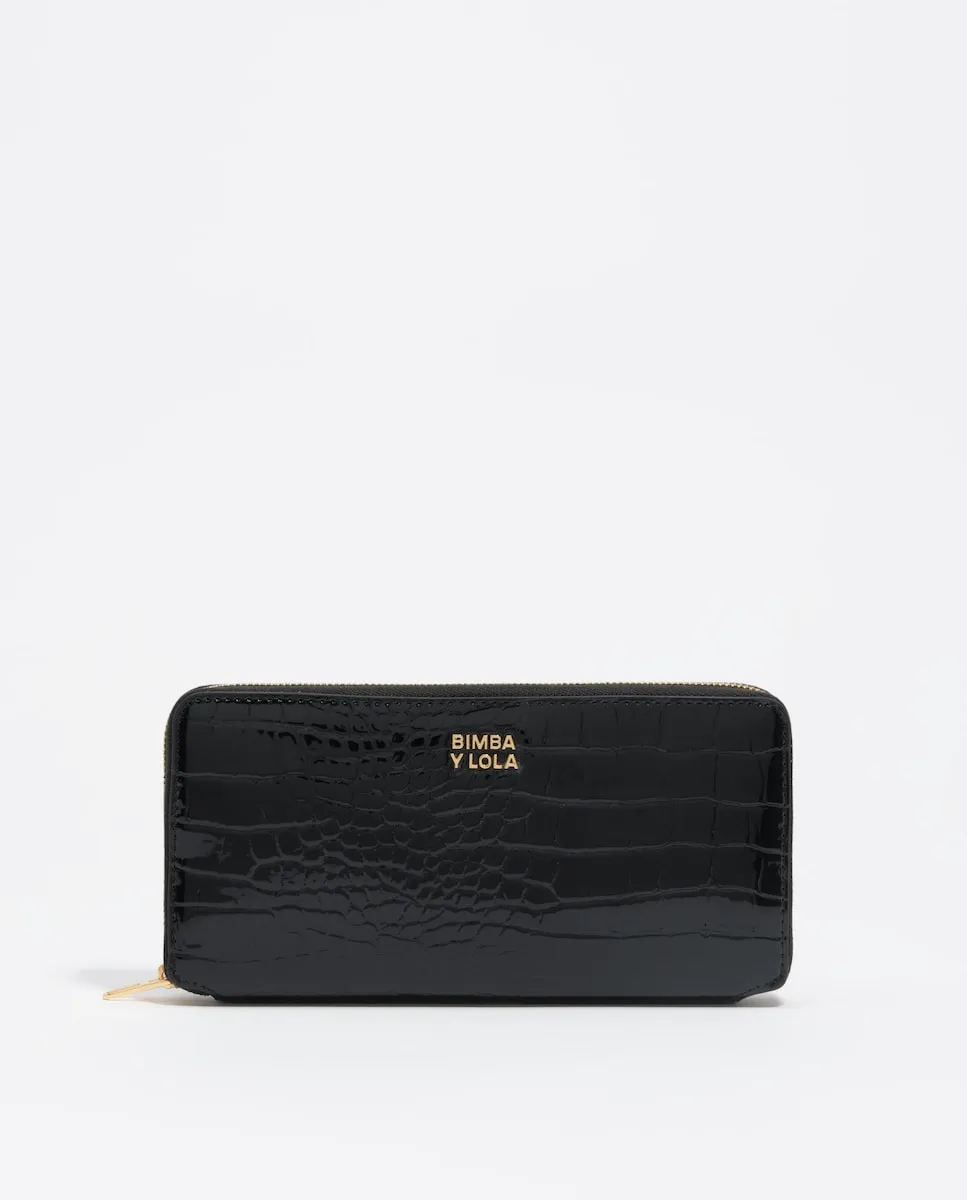 

Женский кошелек с текстурой и застежкой-молнией Bimba y Lola, черный