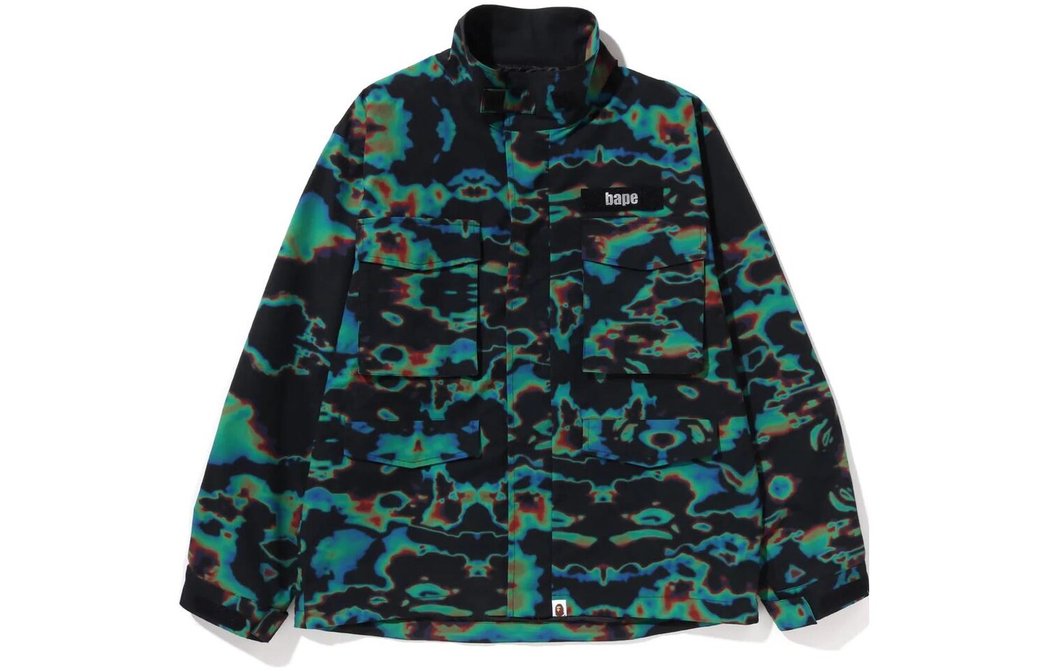 

Куртка свободного кроя BAPE Thermography M-65 A Bathing Ape, черный