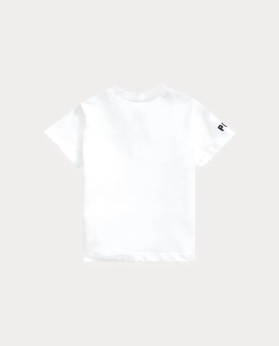 Детская футболка трикотажный, Polo Bear, Polo Ralph Lauren, белый — фото 2