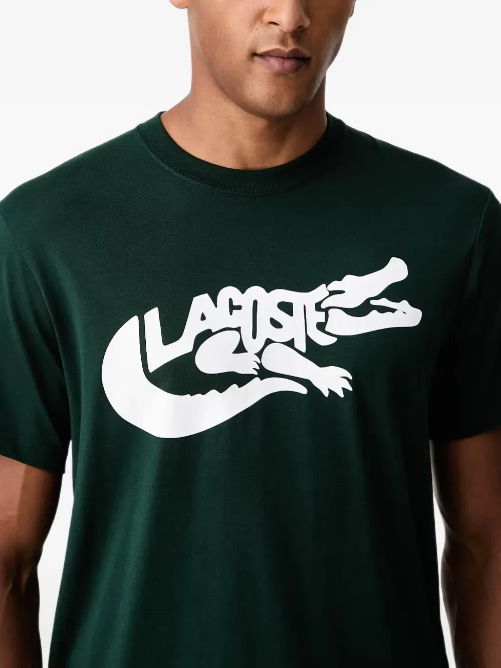 Футболка с короткими рукавами и логотипом Lacoste, зеленый — фото 3
