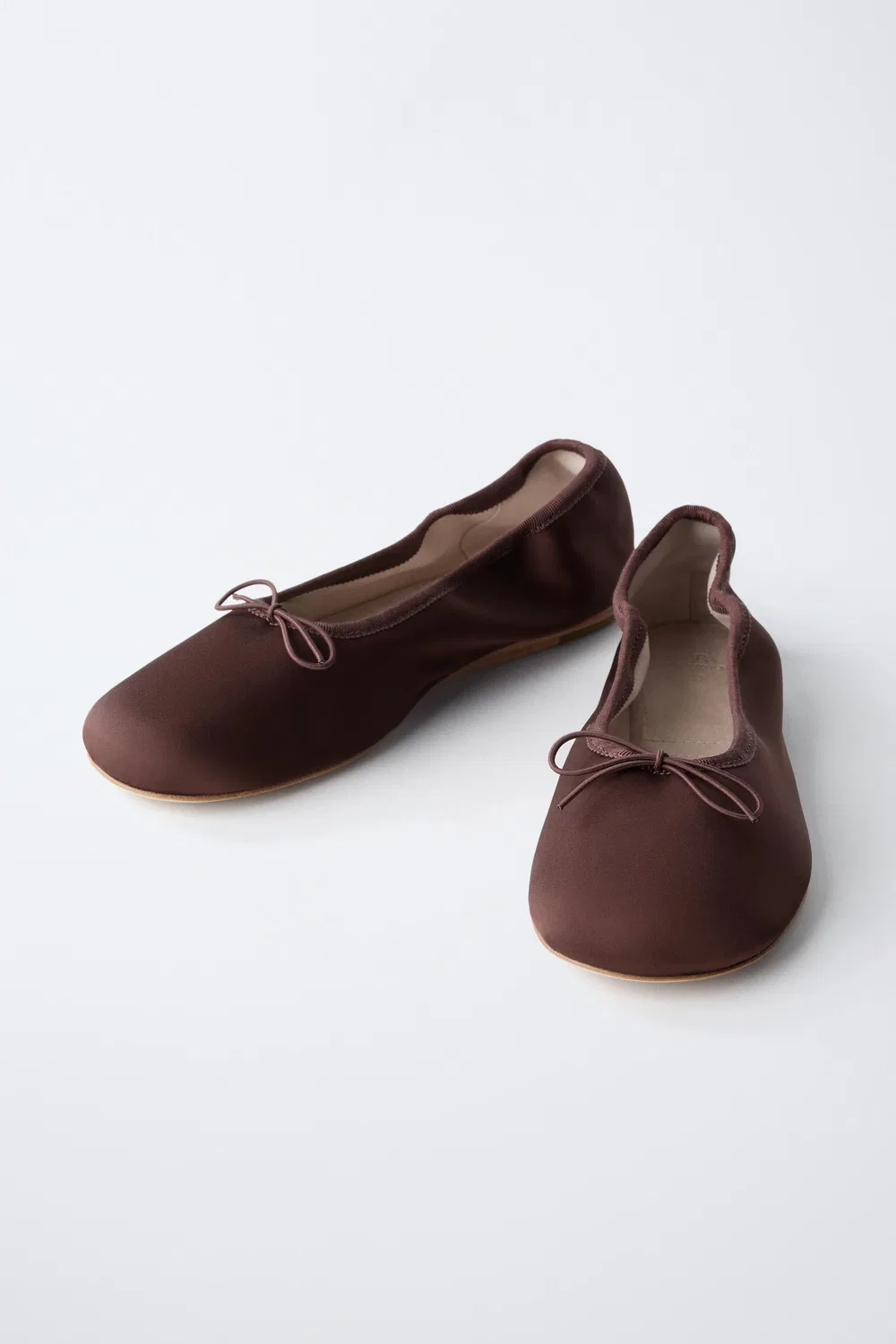 Балетки с бантом, лимитированная серия ZARA, Burgundy Red — фото 3
