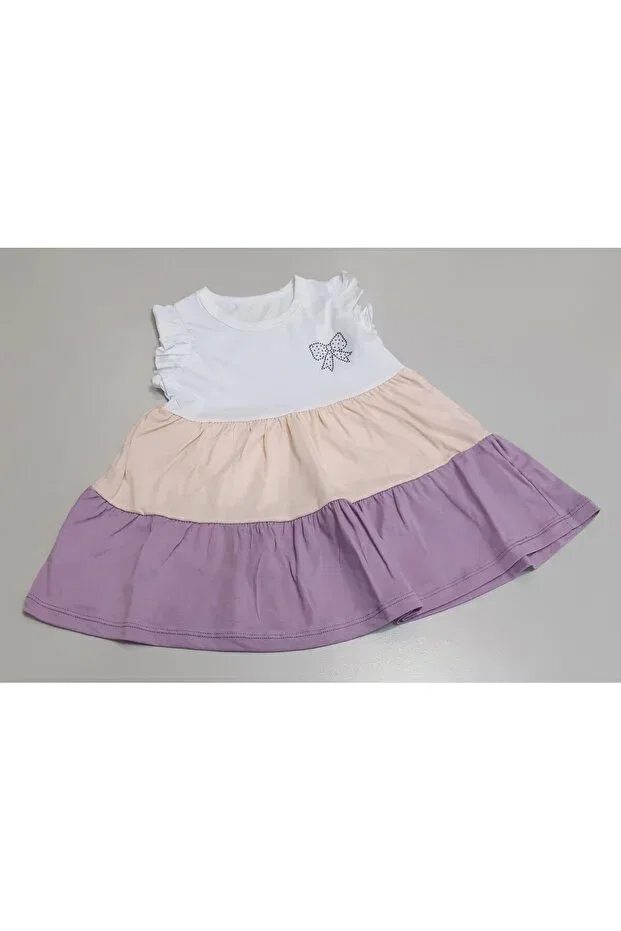 Детское платье для девочек хлопковое Rainbow summer Sönmez Baby, Lilac Cream Outfit