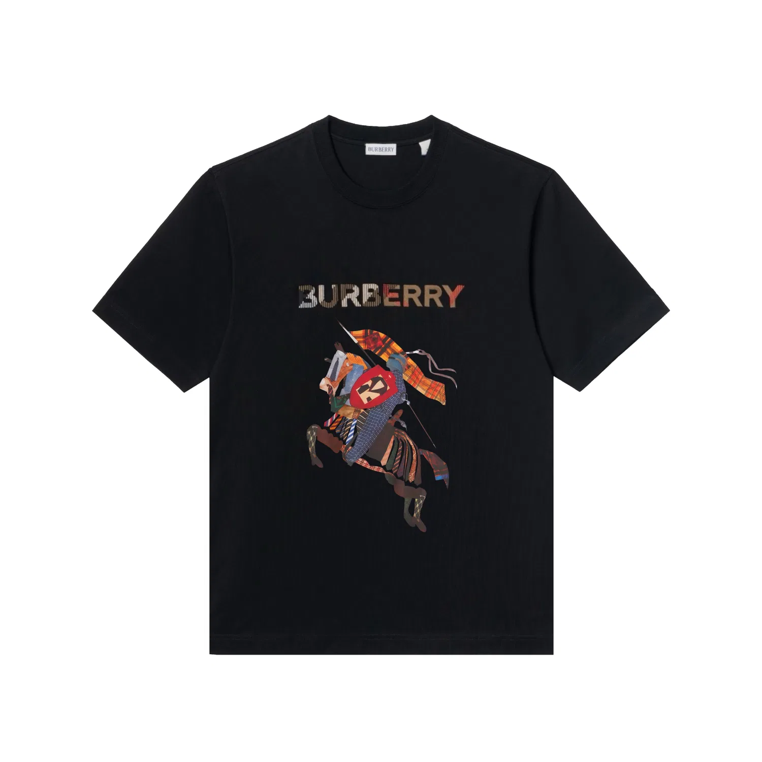 Футболка унисекс с коротким рукавом, свободный крой, Burberry, Knight Black
