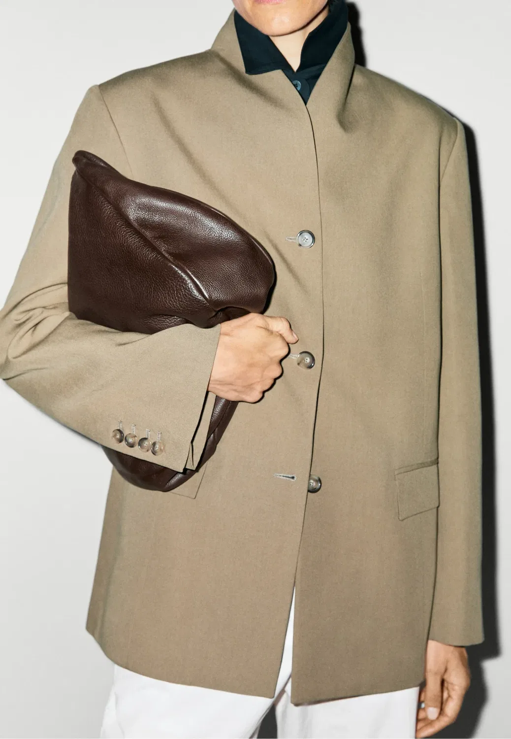 Блейзер Massimo Dutti, Mottled Brown — фото 4
