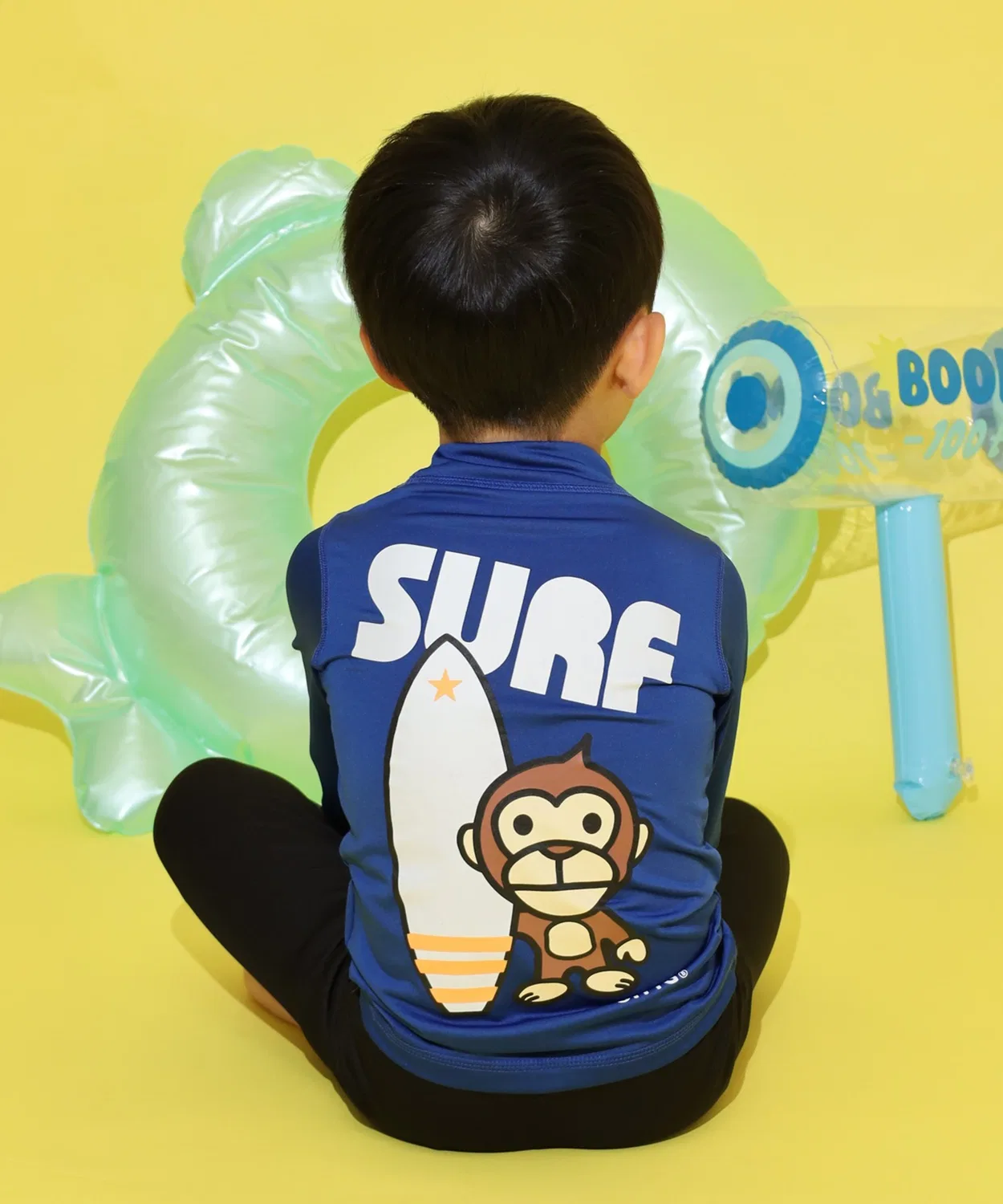 Детский лонгслив-рашгард с принтом UITTG Baby FUNALIVE, Royal Blue