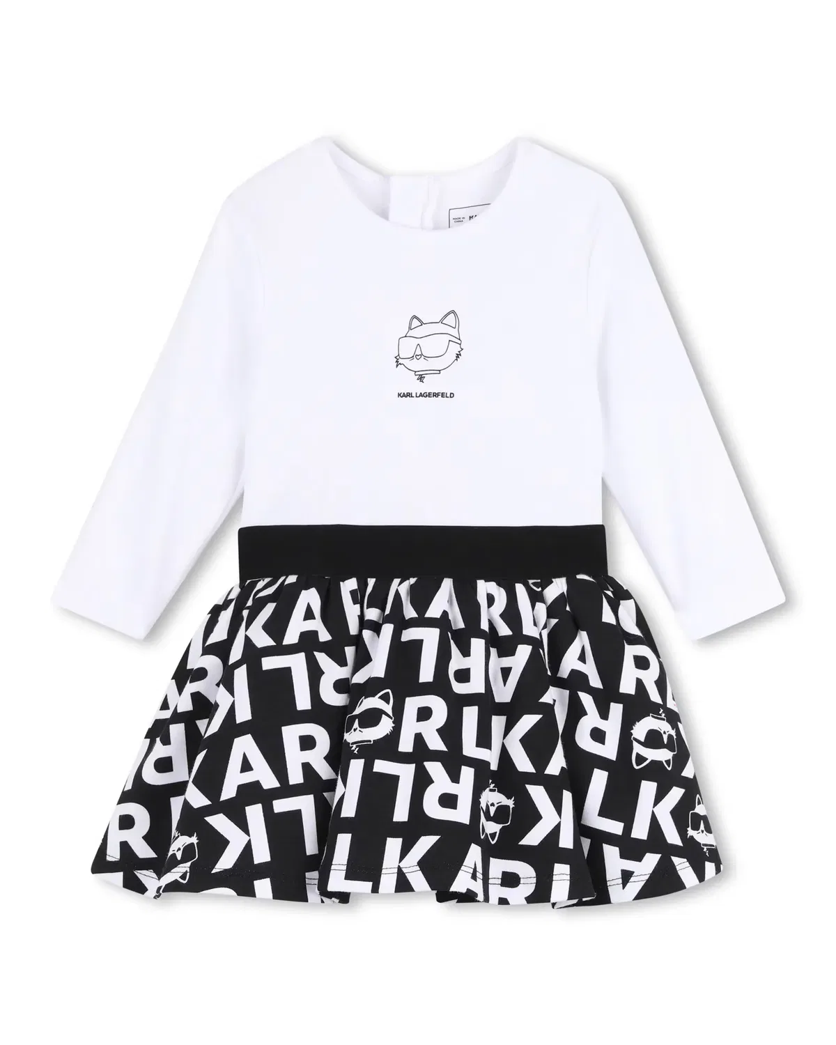 Детское платье для девочек с длинным рукавом Karl Lagerfeld Kids, Multicolor