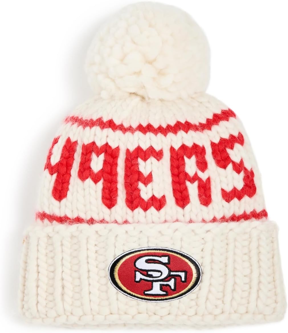 

Женская белая шапка Lele Sadoughi 49ers с помпоном из пряжи, White