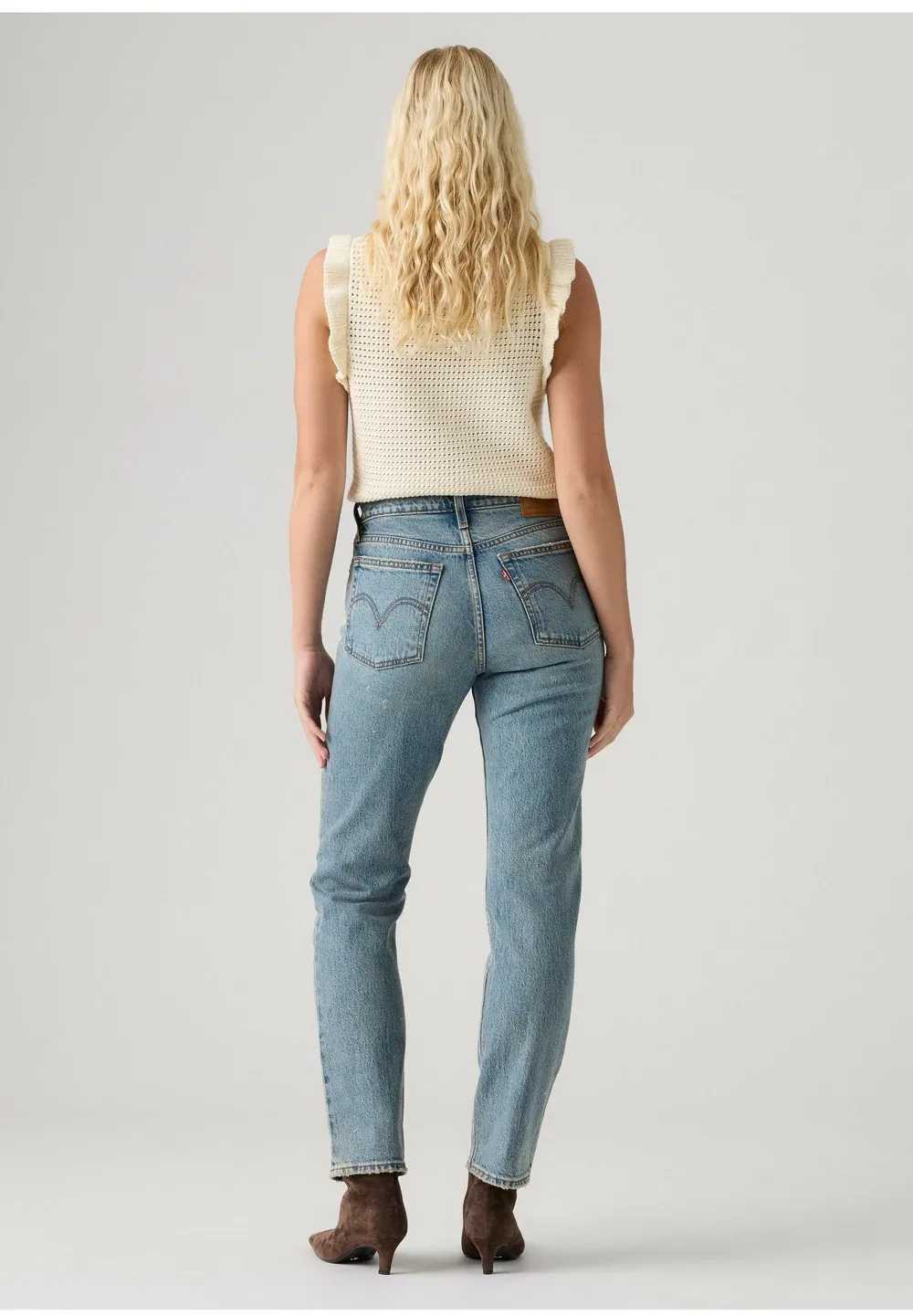 Джинсы Wedgie slim - узкие джинсы Levi'S, City Slim Med Indigo Worn In — фото 3