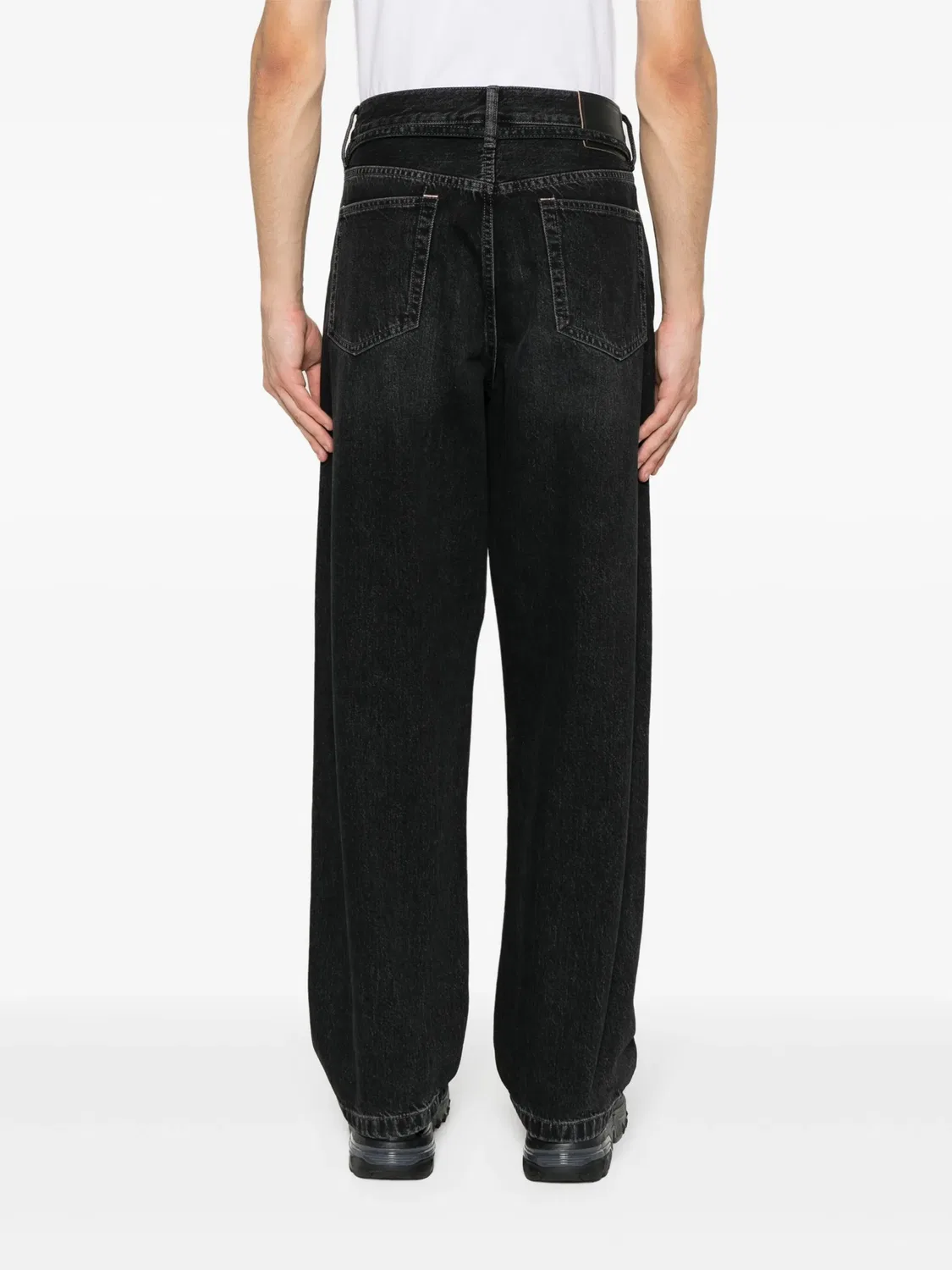 Acne Studios Джинсы с широкой ногавкой черного цвета — фото 2