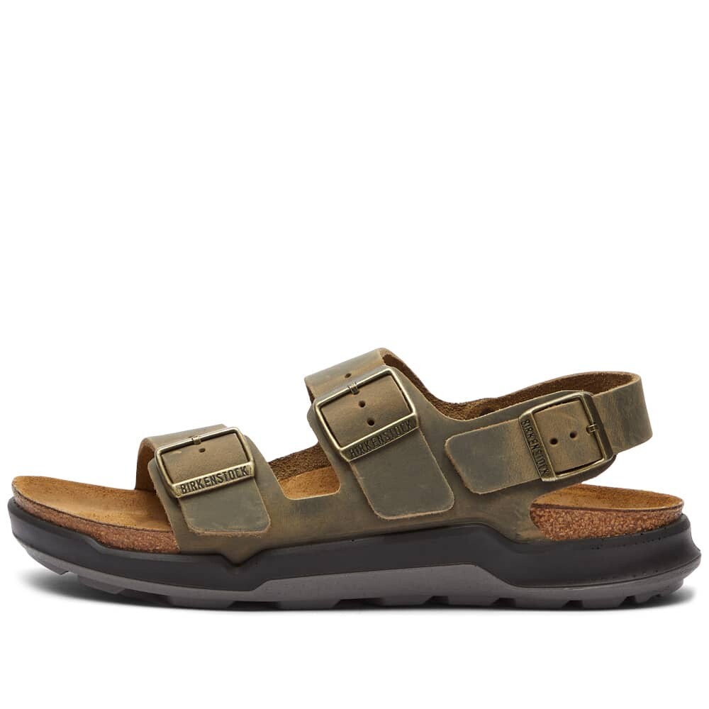 Сандалии Birkenstock Milano Crosstown Men Oiled Leather, хаки