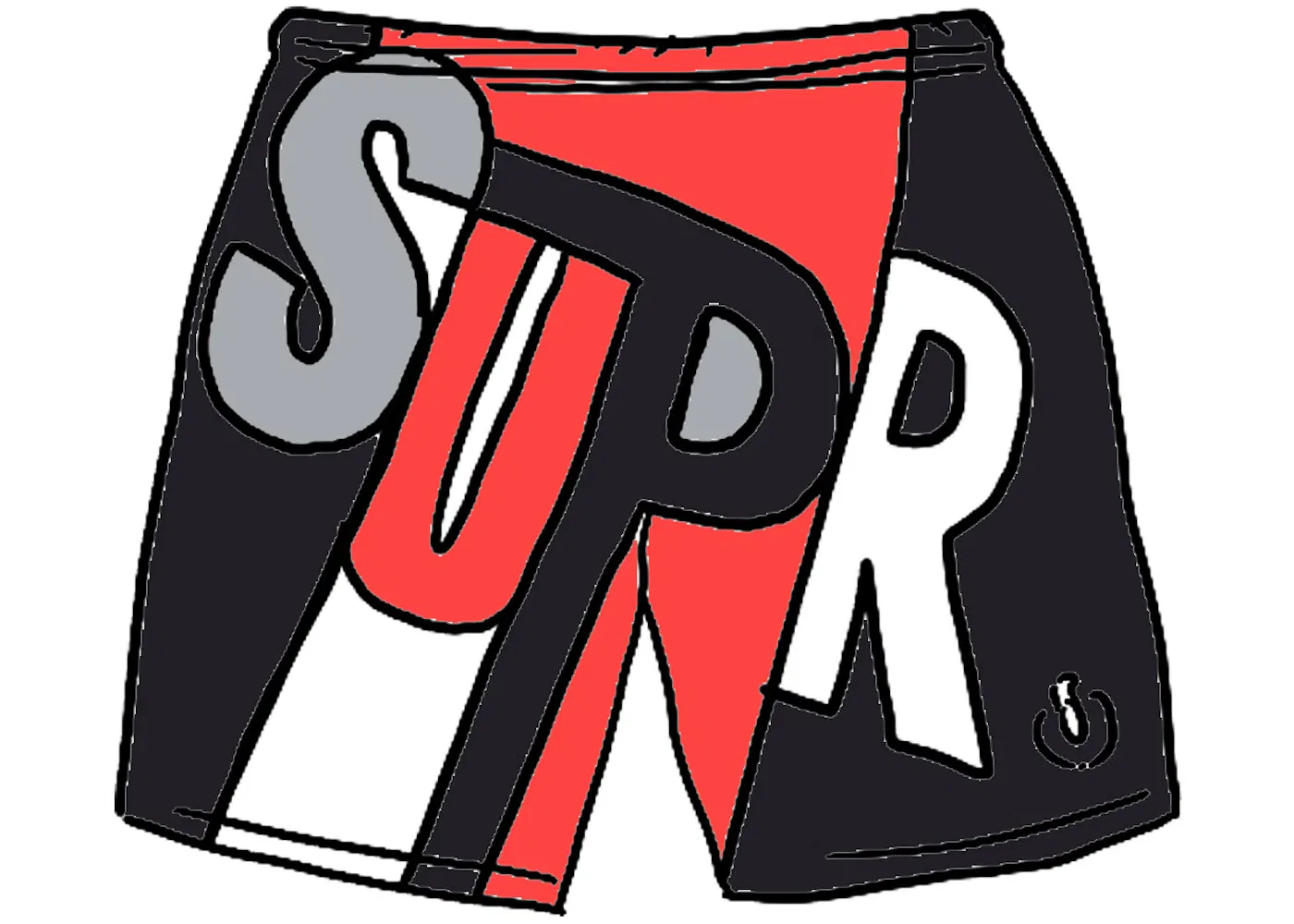 Мужские шорты с принтом Water Short Supreme, Black