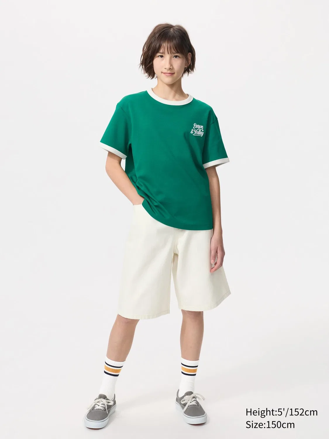 Шорты Uniqlo, детские мешковатые, кремовый