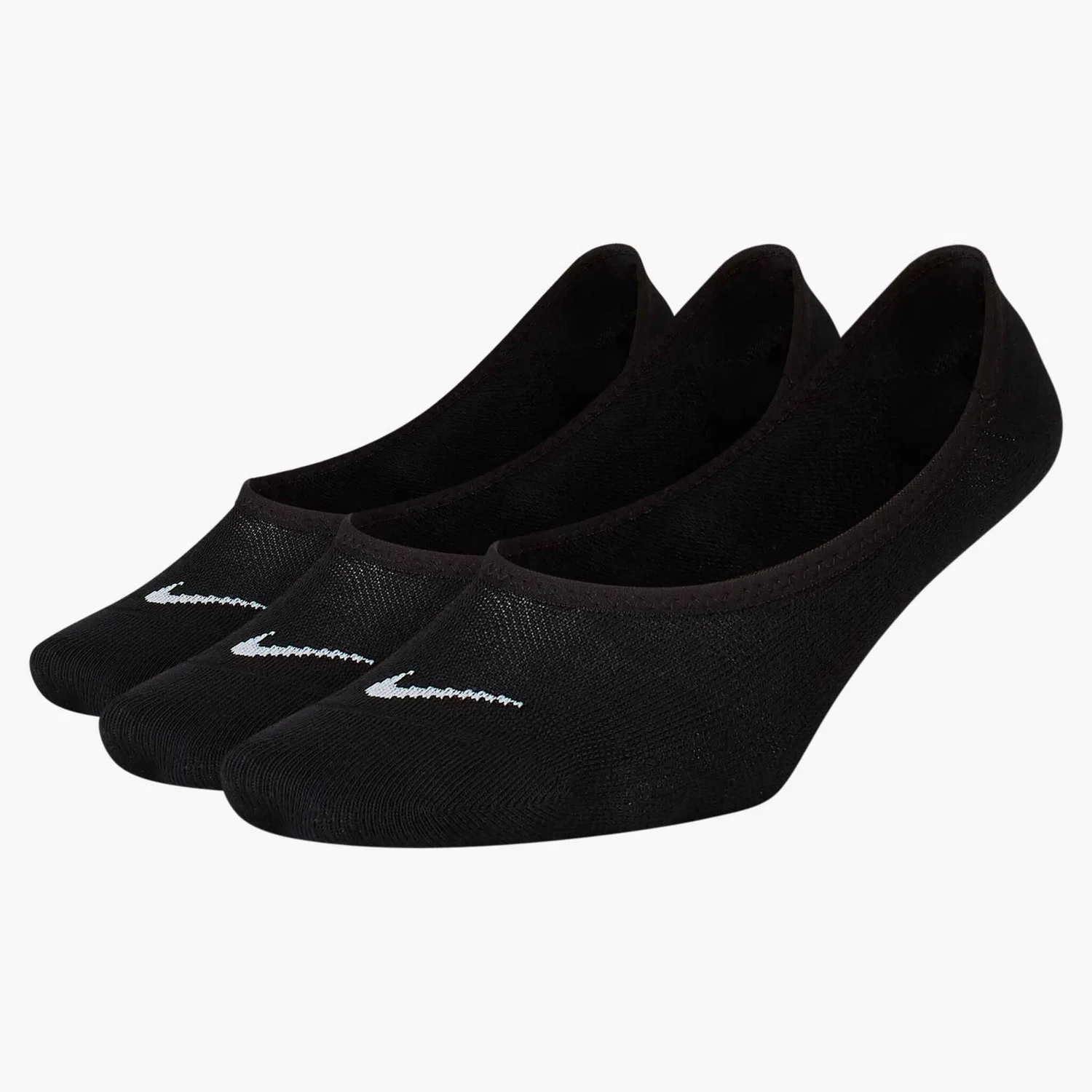 Женские легкие носки с сетчатыми вставками Nike, Black/White
