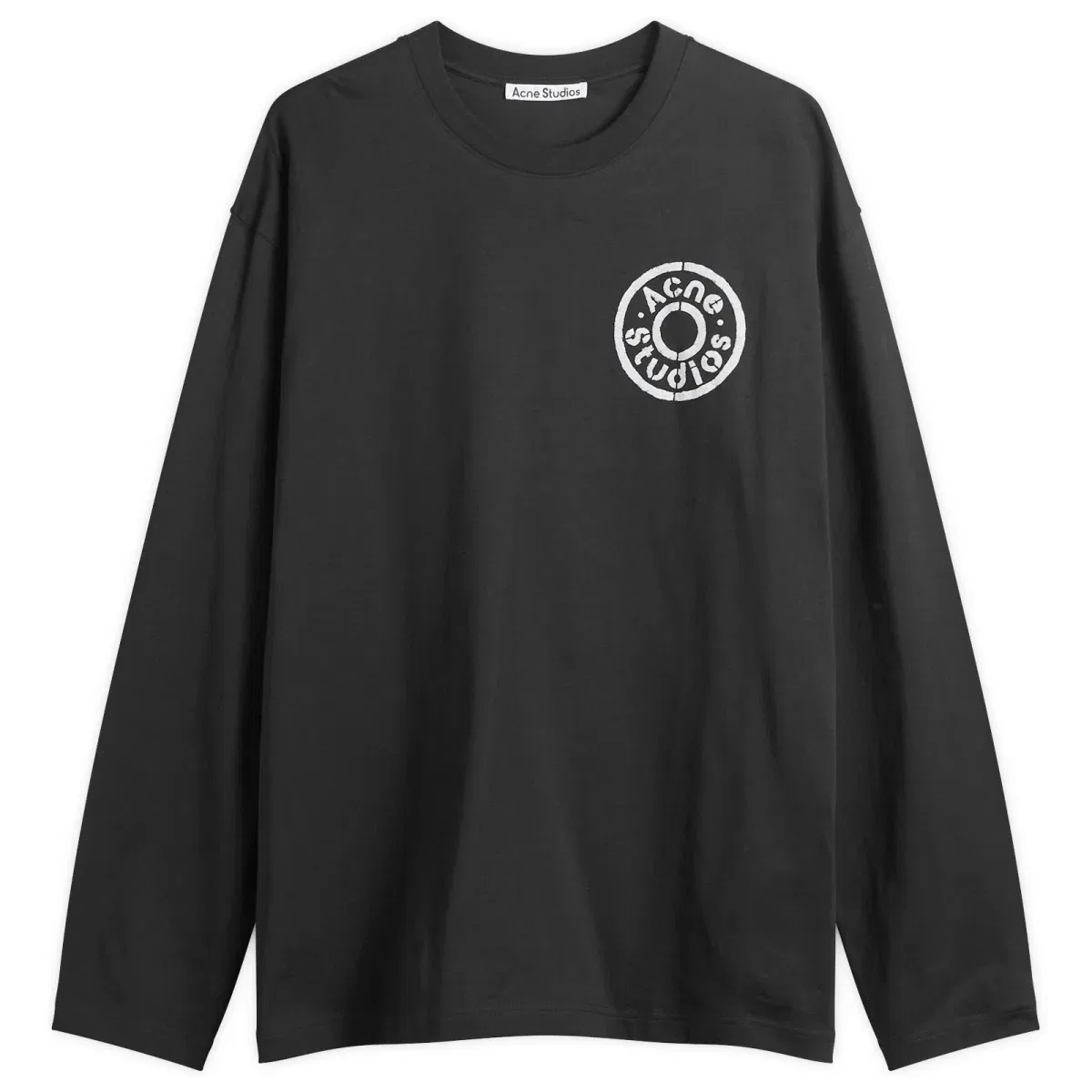Лонгслив с принтом Button Logo Acne Studios, Black