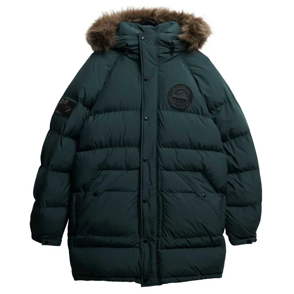 Парка удлиненная Everest Baffled Superdry, зеленый