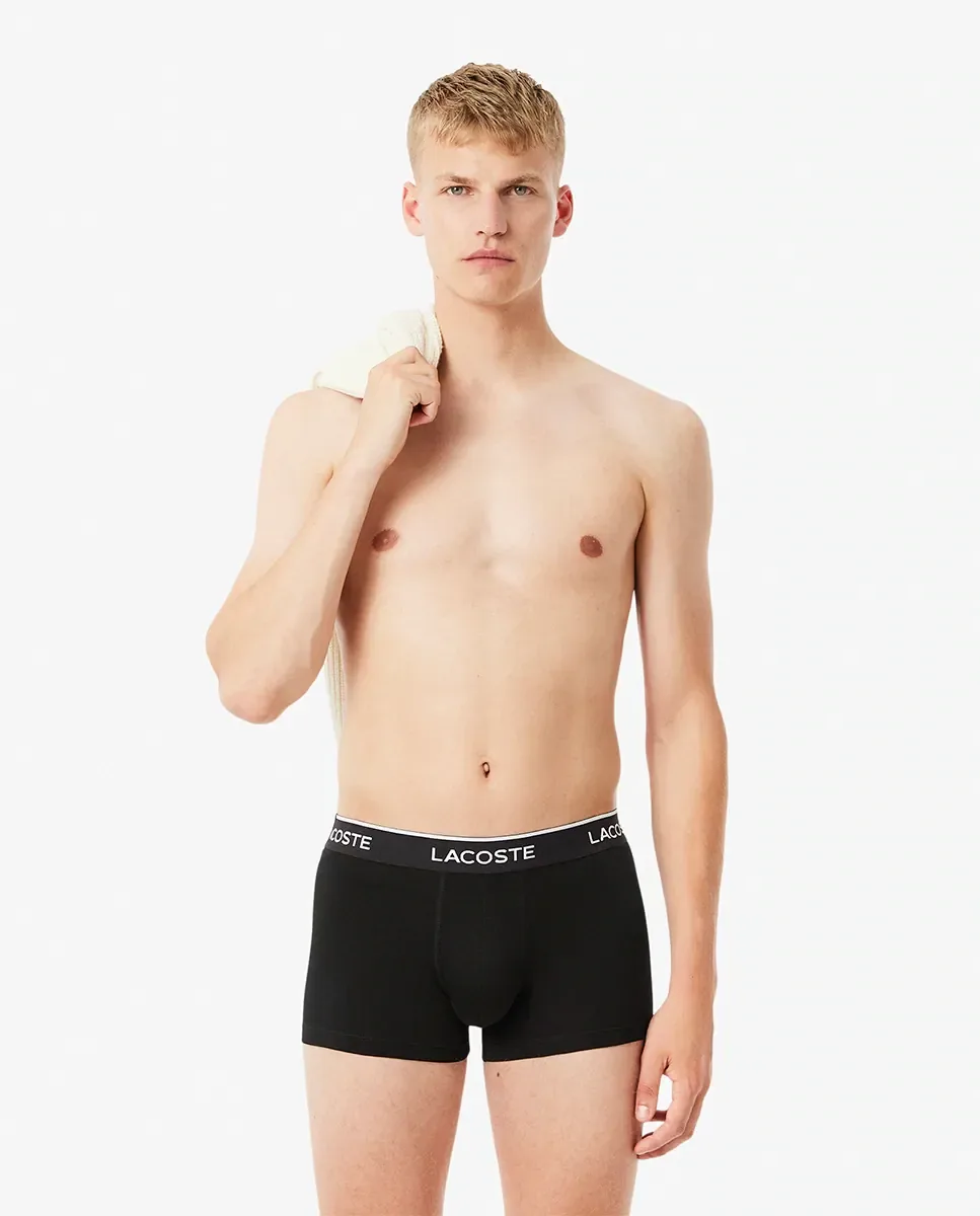 Пакет из 3 хлопковых стрингов с логотипом на поясе Lacoste, мультиколор — фото 2