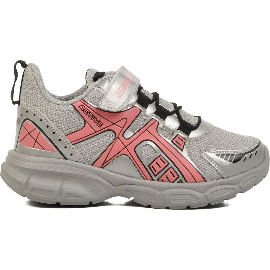 Детские спортивные туфли на липучках Ayk's, Silver Pink, Color: White Lilac — фото 3