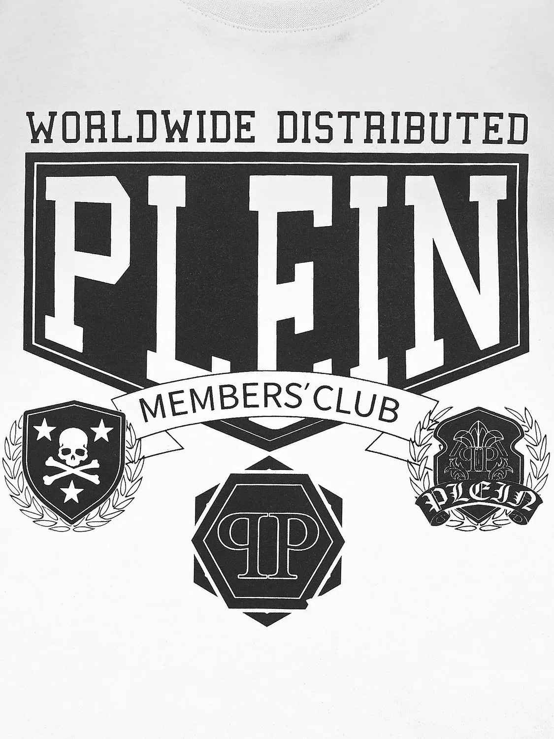 Футболка с принтом слогана Philipp Plein, белый — фото 2