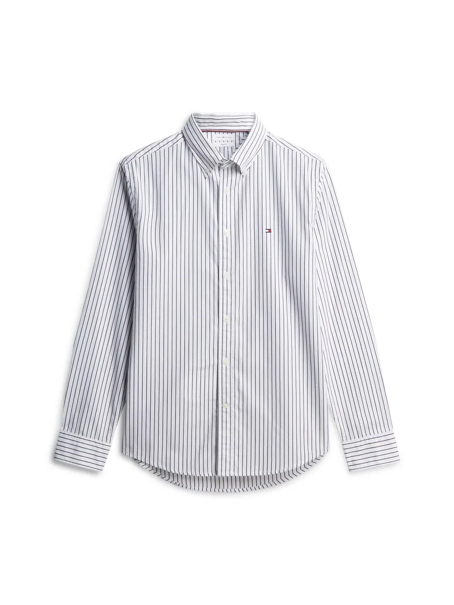 Рубашка на пуговицах TOMMY HILFIGER Regular fit 'Flex' белого цвета