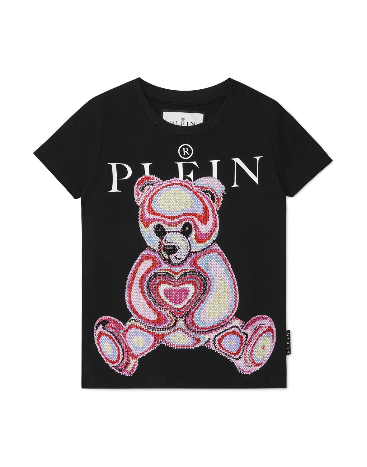 Детская футболка оверсайз с принтом Teddy Bear PHILIPP PLEIN, черный