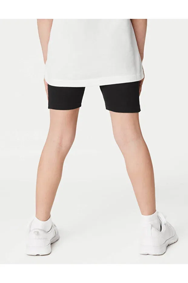 Детские шорты для девочек 2-pack Marks & Spencer, Black — фото 3