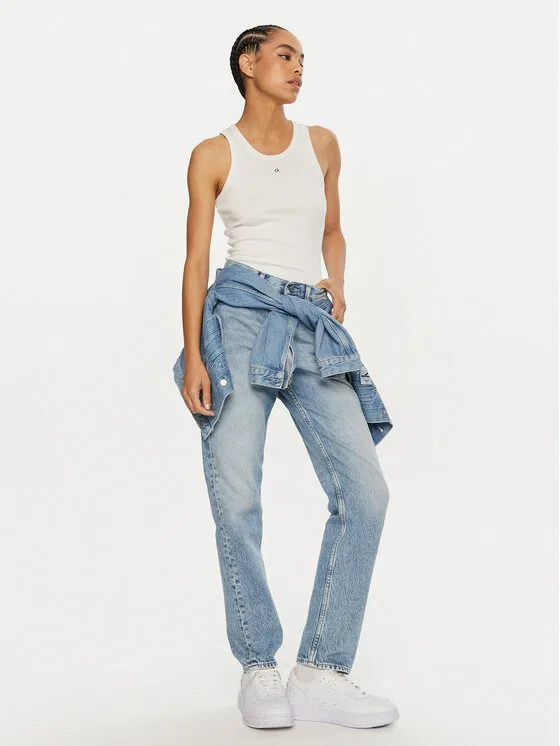 Топ slim fit Graphic Calvin Klein, белый — фото 2