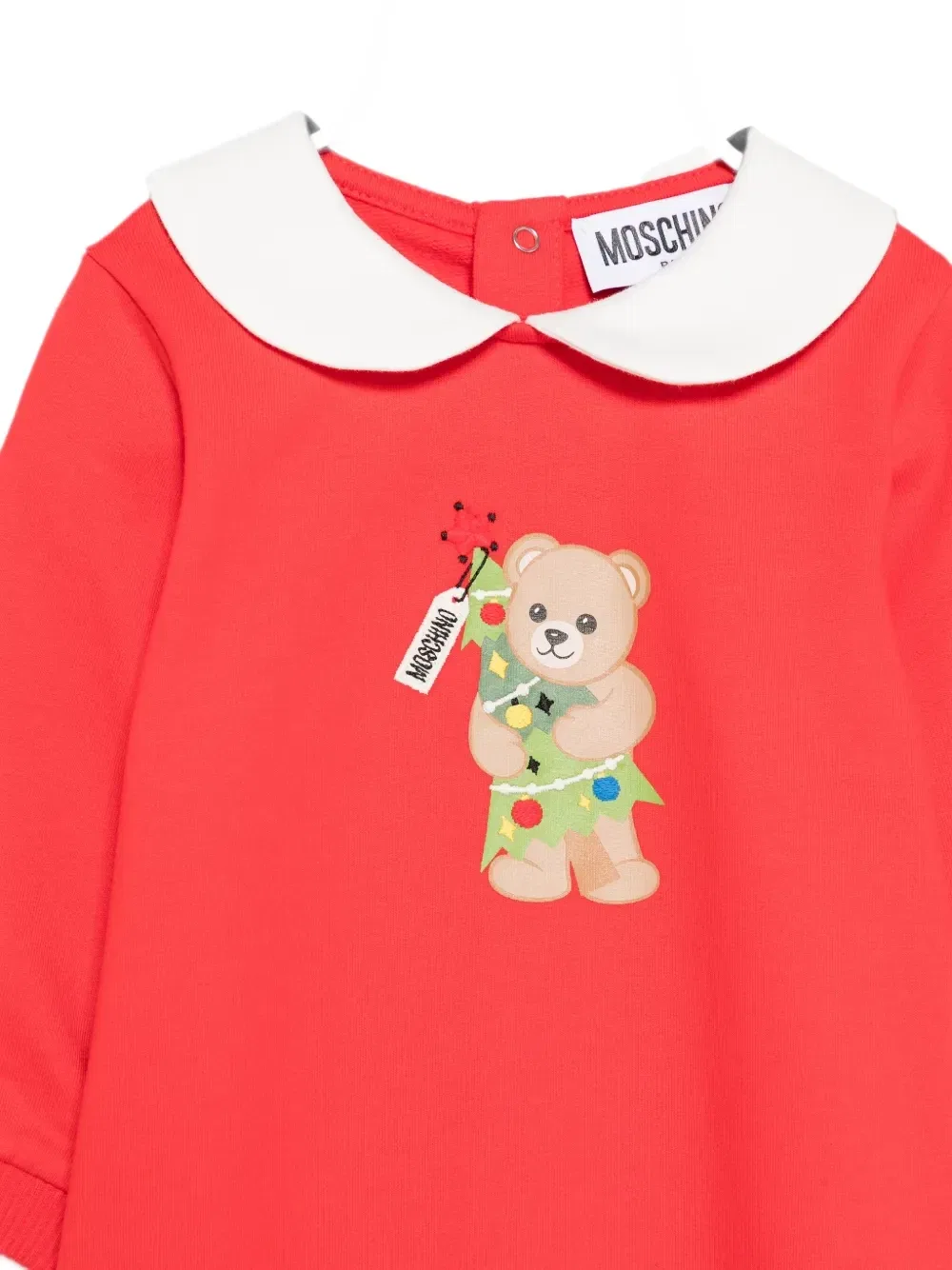 Пижама с круглым воротником «Мишка Тедди» Moschino Kids, красный — фото 3