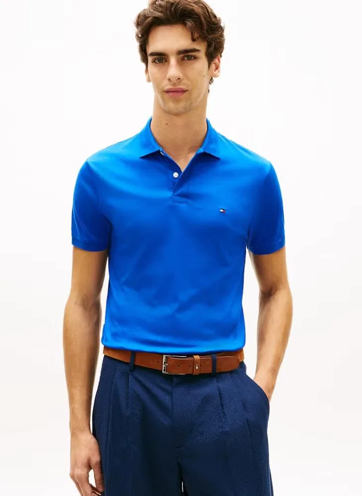 Поло с вышивкой флага, регулярный крой, Tommy Hilfiger, синий
