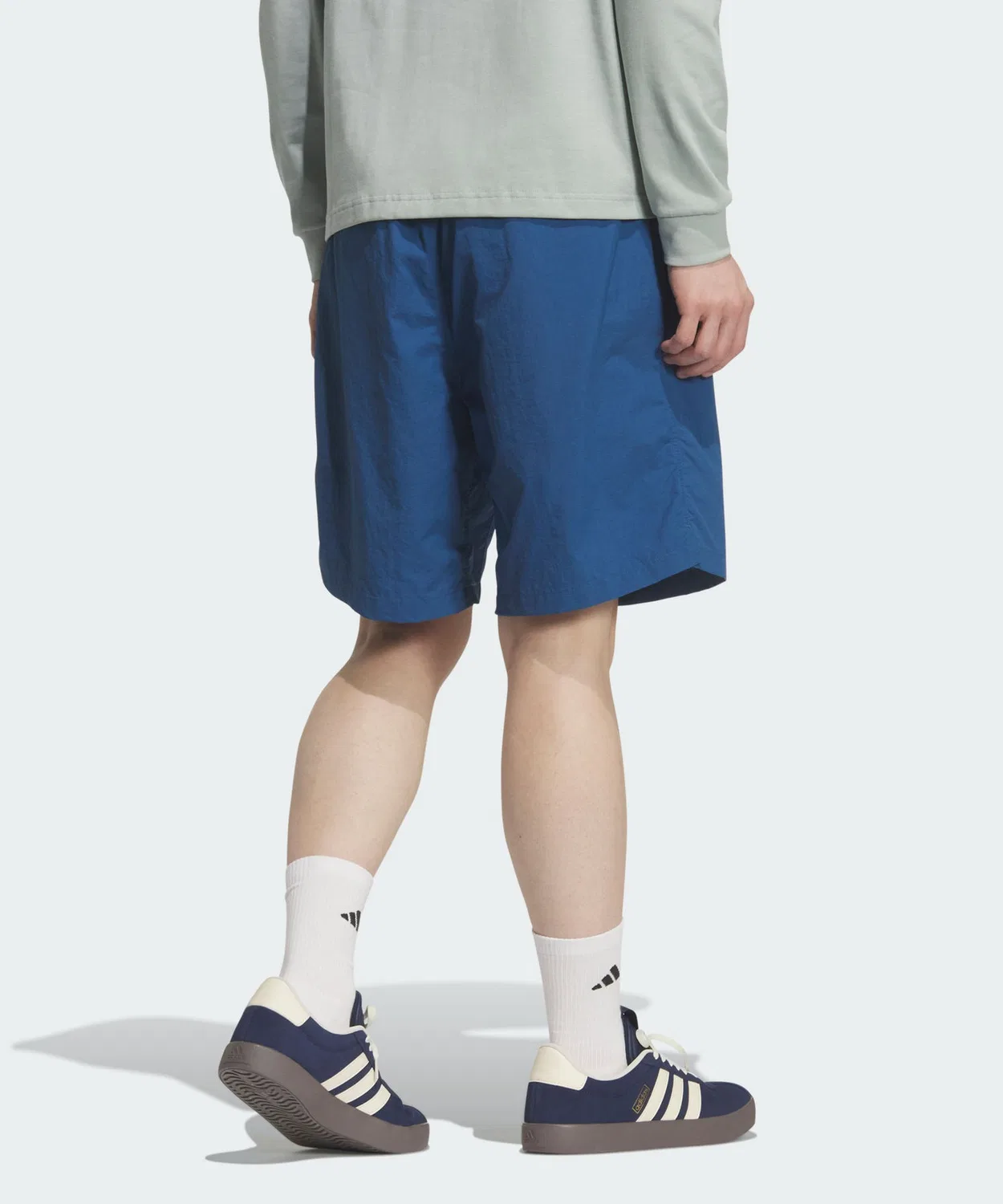 Мужские шорты свободного кроя с плетением Must Haves Loose Fit Woven 8 Inch Baggies Adidas, Blue — фото 2