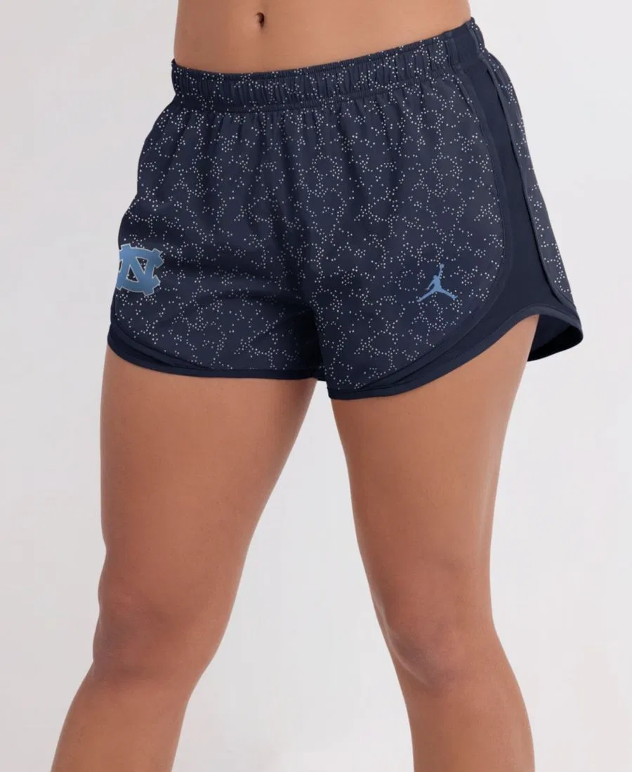 Женские темно-синие шорты North Carolina Tar Heels Tempo Pattern Dri-FIT Nike, Navy