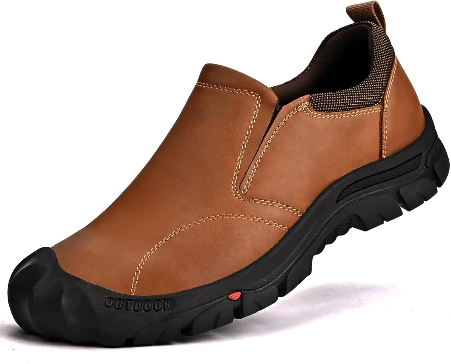 

Мужские водонепроницаемые слипоны UPIShi из кожи для походов, прогулок на улице и повседневной носки, коричневый