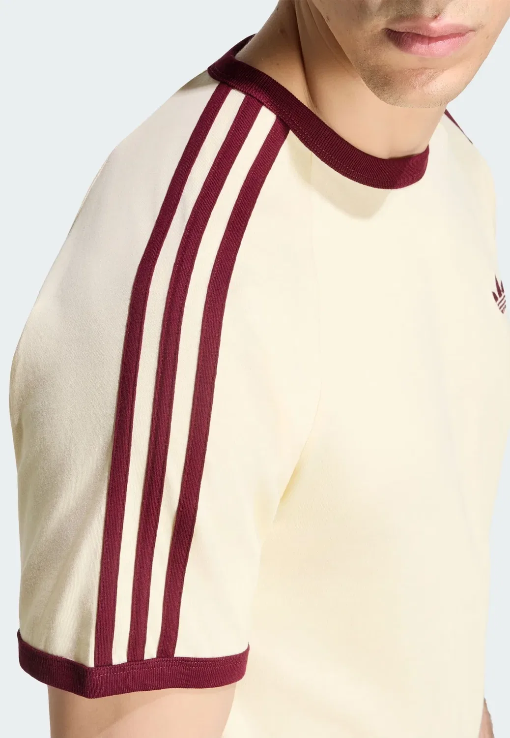 Футболка 3S - футболка с принтом Adidas Originals, Warm Vanilla Maroon — фото 4