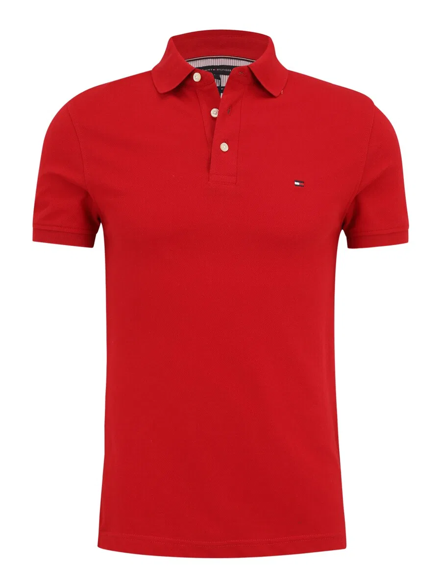 Рубашка TOMMY HILFIGER '1985 Slim Fit' красного цвета