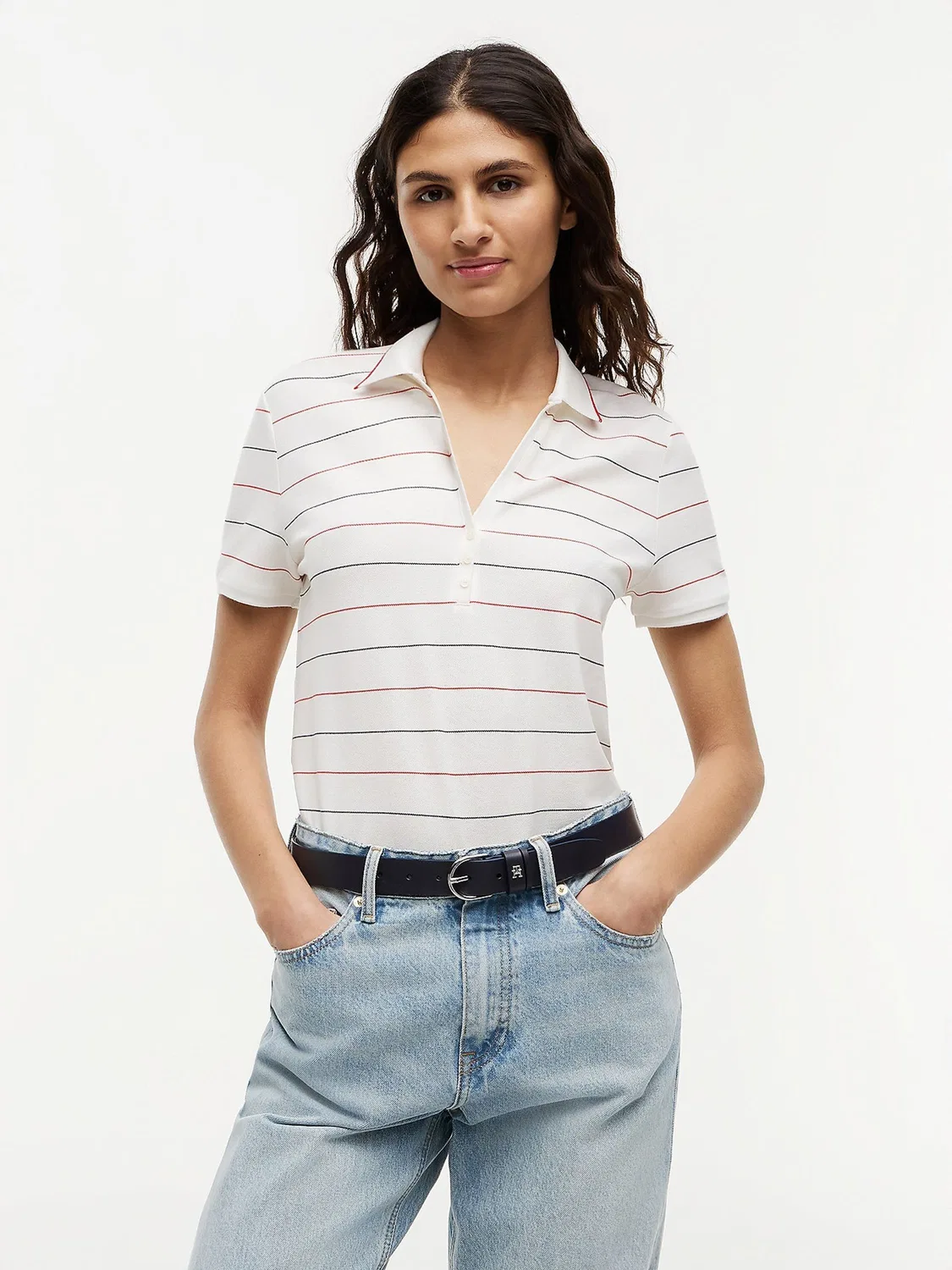 Пикейная поло Tommy Hilfiger, Regular Fit, белый