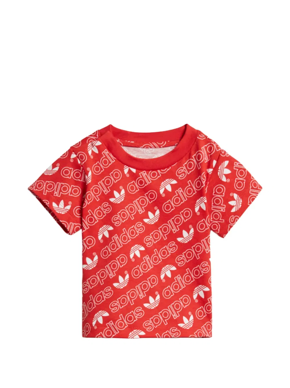 Футболка с монограммой Trefoil Adidas Kids, красный