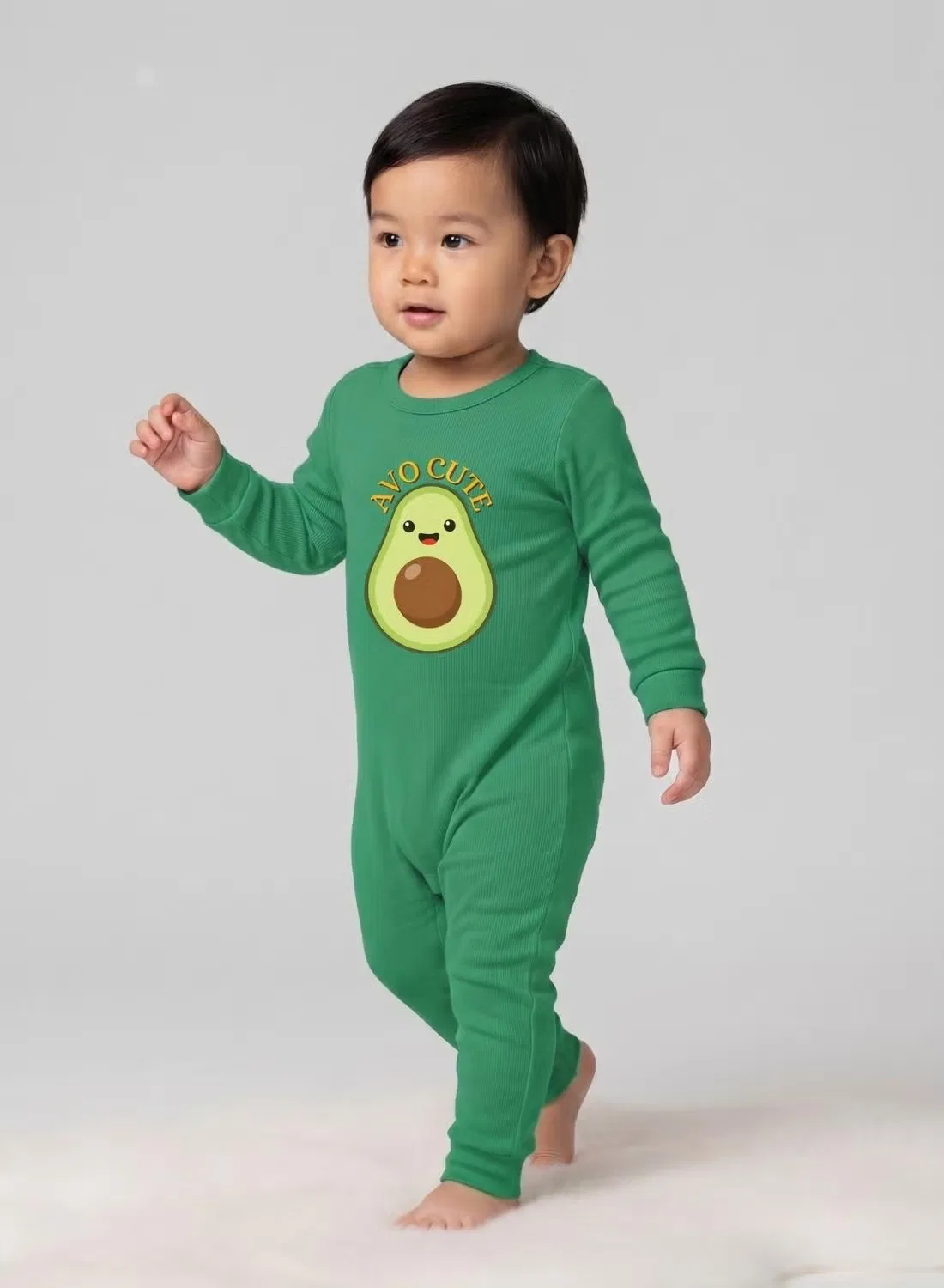 Боди-комбинезон с принтом авокадо Baby avo cute avocado Babyqlo, зеленый