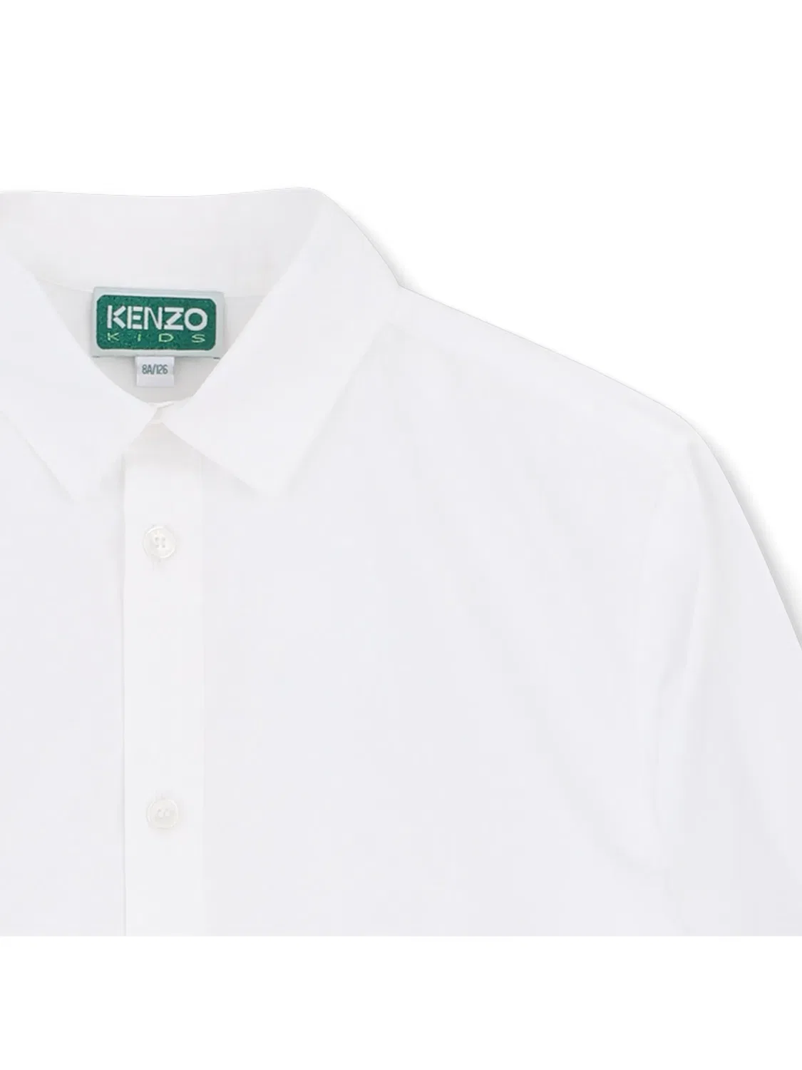 Рубашка с вышитым логотипом Kenzo Kids, белый — фото 3