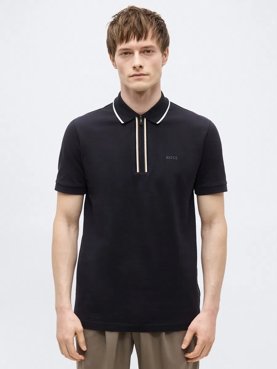 Спортивная футболка BOSS Performance Shirt 'Philix GOC' темно-синего цвета — фото 2