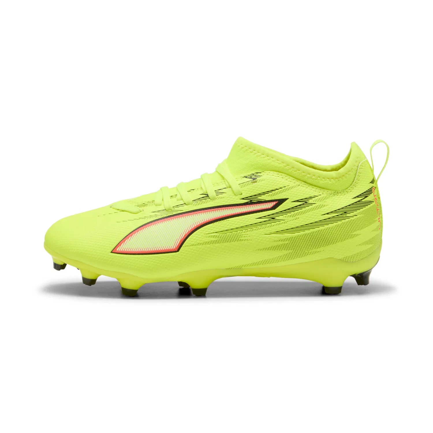 Детские футбольные бутсы ULTRA 6 MATCH FG/AG PUMA, Yellow Alert/Black/Glowing Red/Lime Squeeze — фото 3