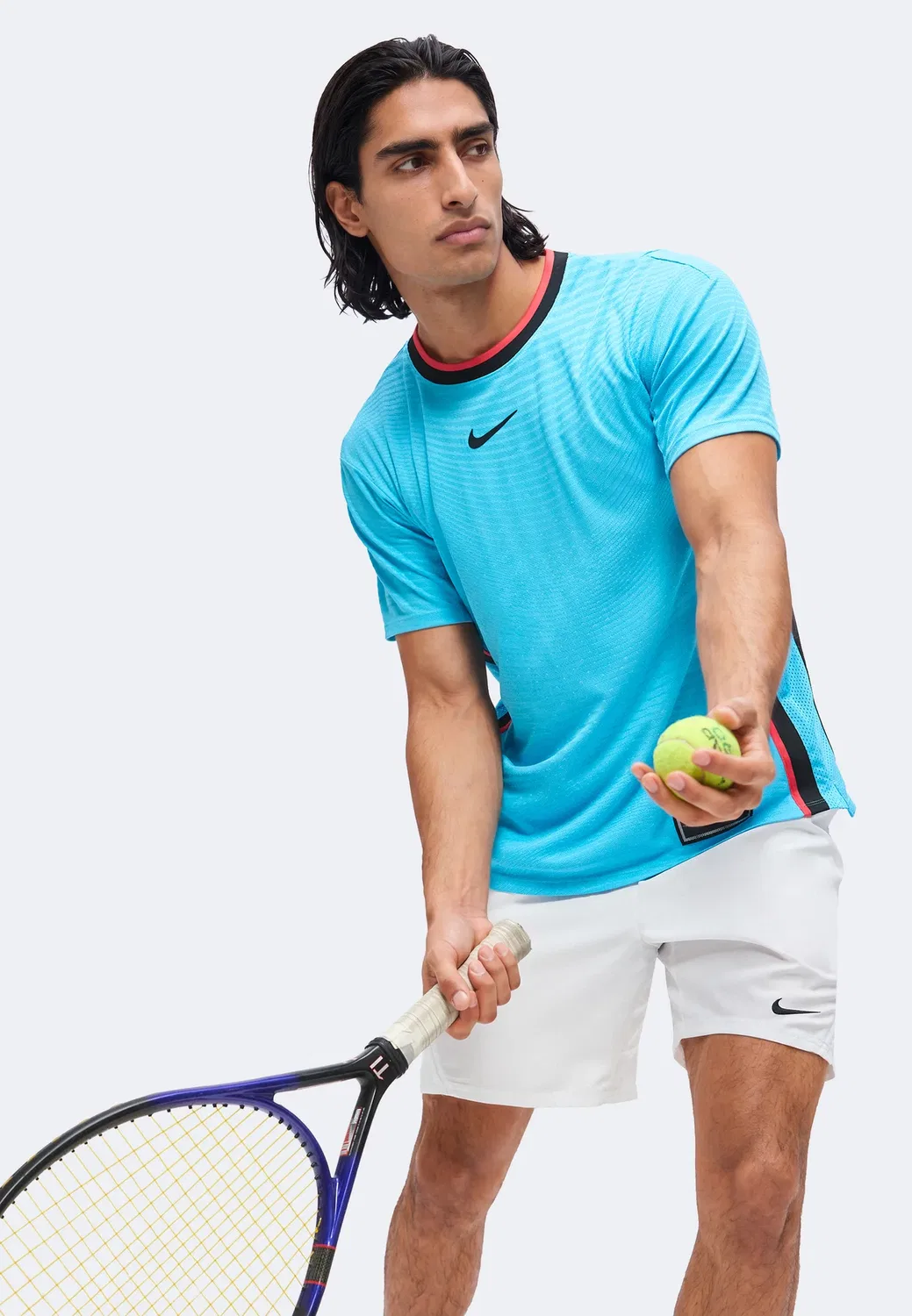 Слэм - спортивная футболка Nike Performance, Baltic Blue/Black — фото 4