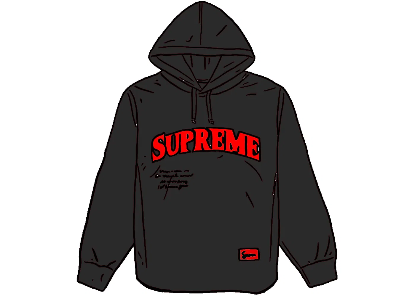 Мужская бейсбольная джерси с капюшоном и длинным рукавом из сетки Supreme, Black