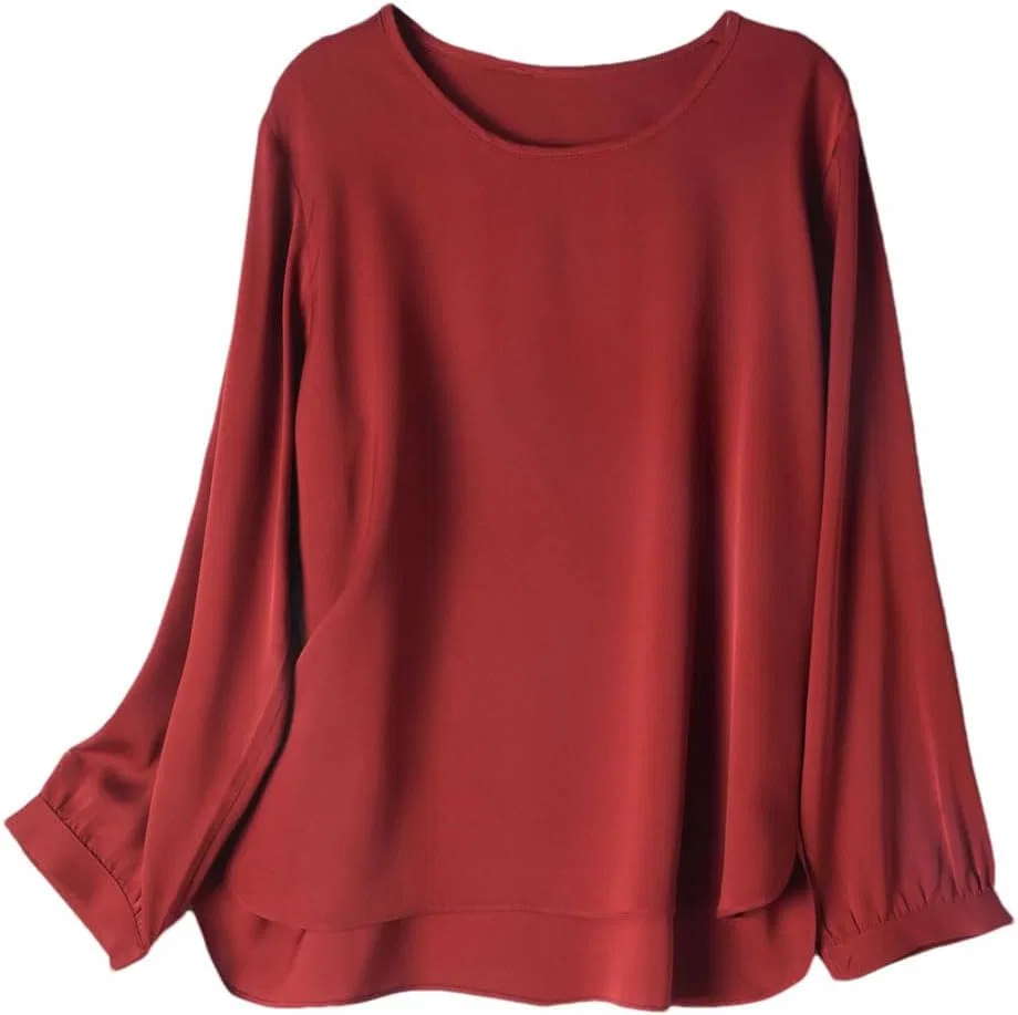 Женская футболка офисная с V-образным вырезом Classic, Red