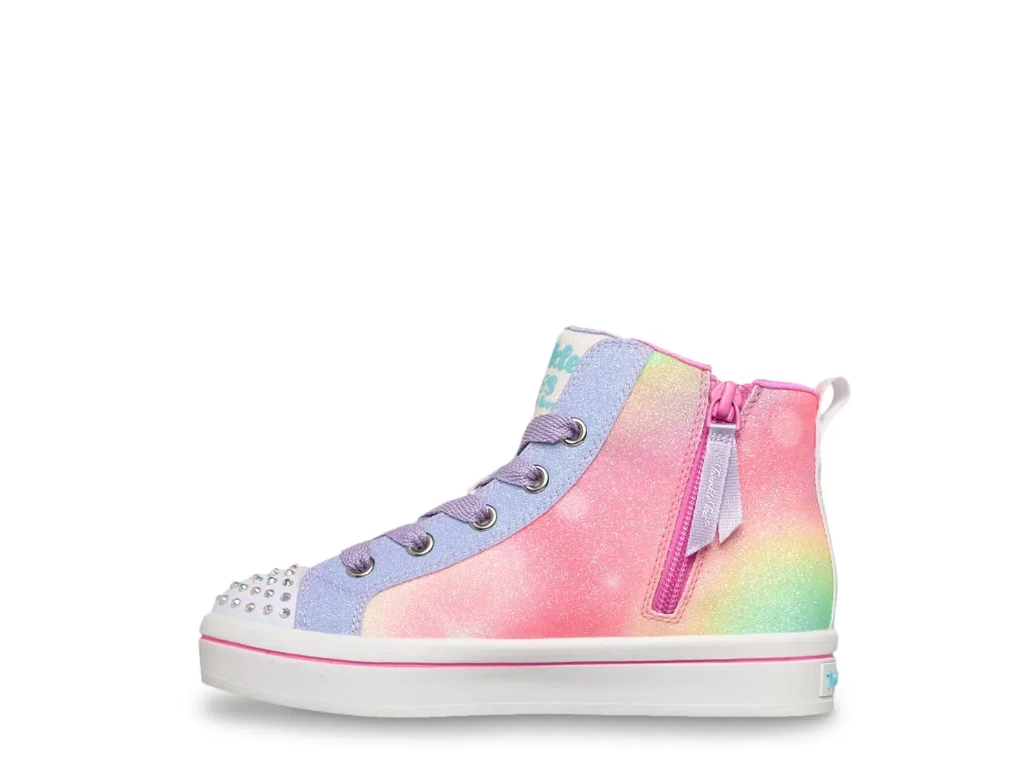 Кроссовки со светящимся носком Twinkle Toes Twi-Lites 2.0 Rain-Bow Lane, Skechers, светло-розовый — фото 3